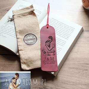 Personalizowana skórzana zakładka do książki: zdjęcie i grawer