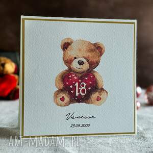 kartka na 18 urodziny z kopertą prezentową, bh 65a, kartki