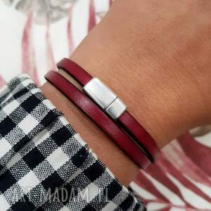 BRANSOLETKA SKÓRZANA MAGNETOOS DOUBLE BORDO