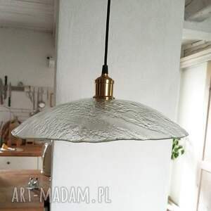 szklana lampa wisząca do wnętrza - ręcznie robiona, klosz 40 cm