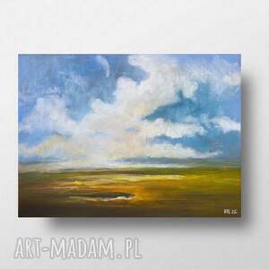 praca formatu 18/24 cm pejzaż, pastele suche