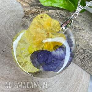 z dwukolorowymi bratkami z2018, naszyjnik - kwiatami