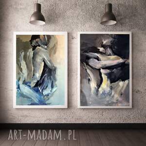 Komplet Inkografii 70x50, kobieta duży obraz, obrazy nad - łóżko