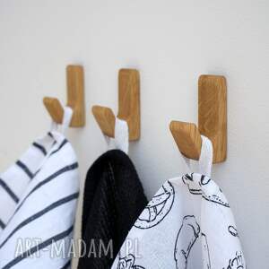 minimalistyczny drewniany haczyk samoprzylepny wybór drewna, wieszak