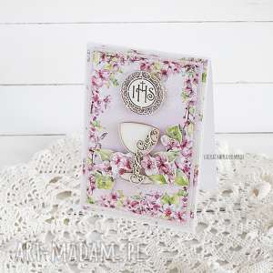 handmade scrapbooking kartki kartka z okazji komunii, 440