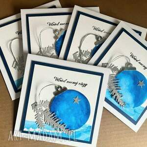 Zestaw 5 ręcznie robionych kartek świątecznych - scrapbooking