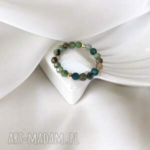pierścionek - zielony opal, z kamieni, kamienie naturalne