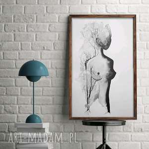 50x70 akt abstrakcja plakat kobieta duży obraz do sypialni salonu cykl body