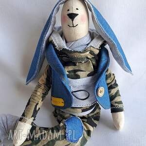 handmade maskotki króliczek w moro