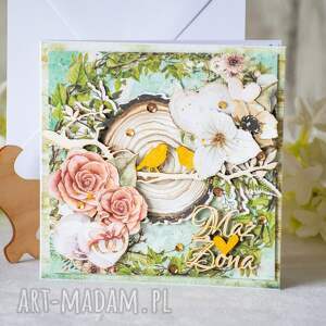 ręcznie robione scrapbooking kartki kartka na ślub / rocznicę - mąż i żona (3