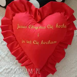 poduszka dekoracyjna serduszko serce z haft imię dedykacja