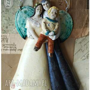 para anielska z dzieckiem, ceramika anioł