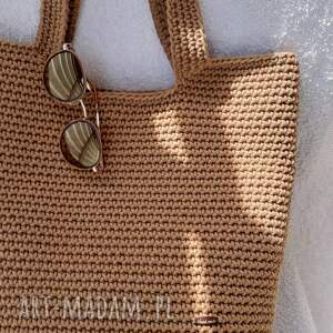 reczne sploty sznurkowa torba - shopperka sznurka, modna kobieta