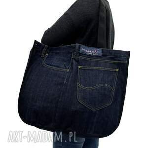 duża torba upcykling jeans lee 106 od majunto