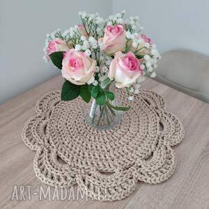 podkładka szydełkowa na stolik ze sznurka 50cm