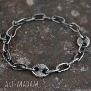 srebrny łańcuch męska bransoleta dla mężczyzny