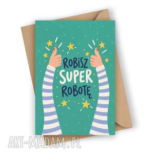 Kartka okolicznościowa z podziękowaniem - Robisz super robotę!