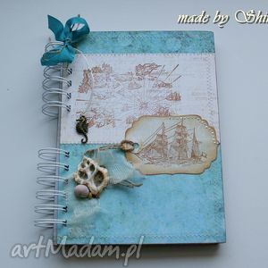 handmade notes/pamiętnik - 'muszle i bursztyny'