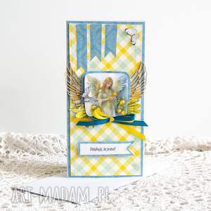 handmade scrapbooking kartki kartka uniwersalna - dziękuję, że jesteś! Z aniołem