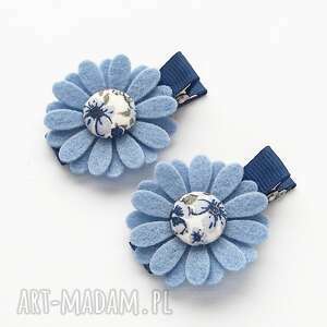 handmade ozdoby do włosów spinki do włosów kwiatki ella blue