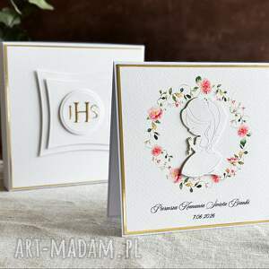 scrapbooking kartki pamiątka pierwszej komunii w pudełku z kopertą, 106