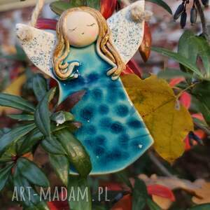 Aniołek ceramiczny 8 cm - prezent bożonarodzeniowy