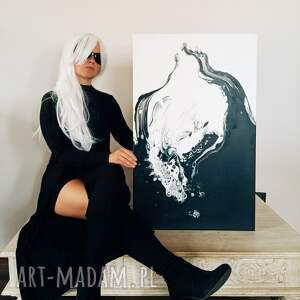 drowning 50x80 abstrakcja obraz salonu akryl na płótnie ręcznie