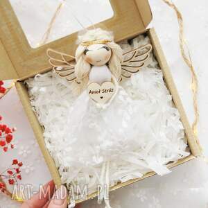 makramowy anioł stróż na prezent pakowanie gratis sznurka, aniołek