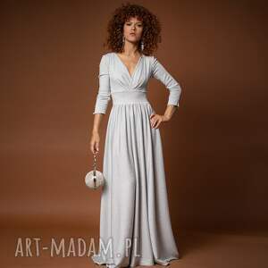 lamia - srebrna suknia ślubna / wieczorowa, suknia, wieczorowa
