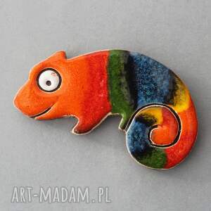 handmade magnesy kameleon - magnes ceramiczny