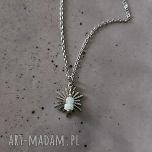 naszyjnik słońce z amazonitem i jadeitem naszyjnik z kamieniami