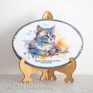 handmade dekoracje obrazek dla miłośnika kotów