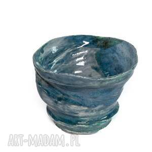 kubek z kolekcji abyss - ręcznie wykonany, dzbanek do mleka prezent