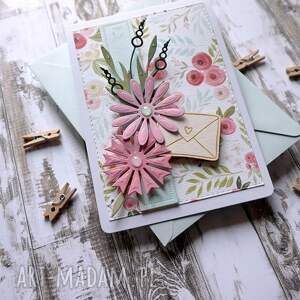 handmade scrapbooking kartki pastelowy ogród