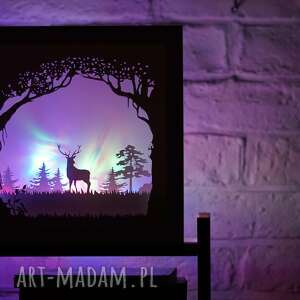 ręcznie robione dekoracje urodzinowe lightbox "oh my deer" - dekoracja