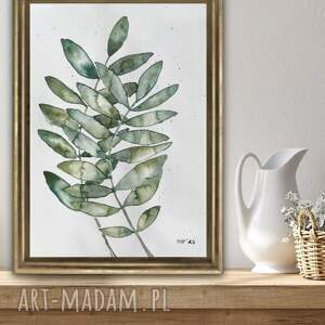 Listki A4 - akwarela, obraz, akwarelowe liście