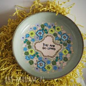Prezent Ręcznie malowany talerz półmisek patera LOVED