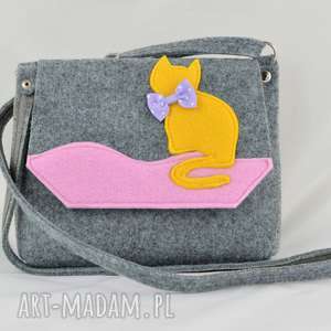 handmade dla dziecka torebka dla dziewczynki - torebeczka z kotkiem