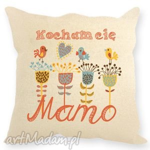 poduszka dekoracyjna - kocham cię mamo mama, dzień mamy, prezent