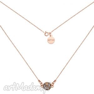 handmade naszyjniki naszyjnik z różowego złota z kryształem rose patina swarovski®