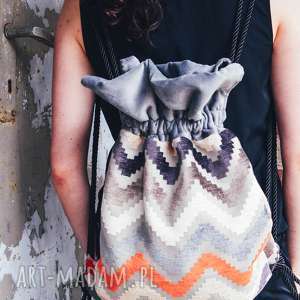 handmade bbag plecak zigzag