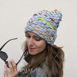 czapa dresowa - artystyczna czapka no40, dres, bawełna organiczna streetwear, czapka