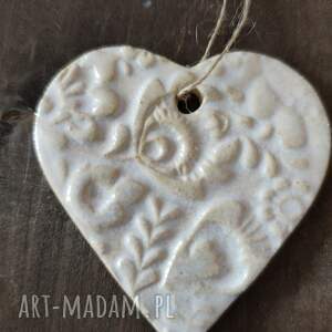 serce ceramiczne, prezent, zawieszka, święta