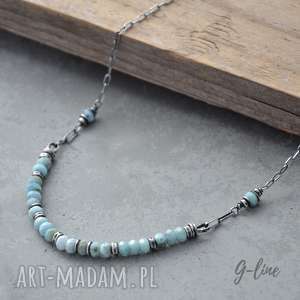 handmade naszyjniki larimar. Srebrny naszyjnik II