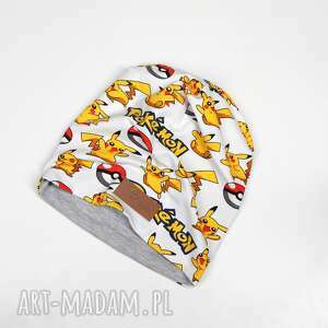 czapka beanie pokemon unisex, ciepła dwustronna