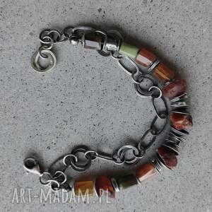 bransoletka srebro karneol