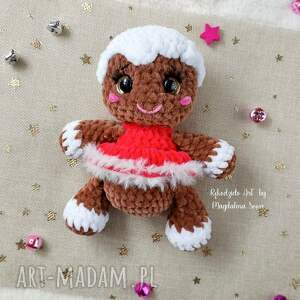 Piernikowa dziewczynka na szydełku - maskotka handmade