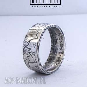 incuse - pierścień z czystego srebra, indianin zaręczynowy, ślubny obrączka