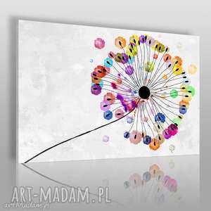 obraz na płótnie - dmuchawiec kolorowy - 120x80 - VAKU DSGN