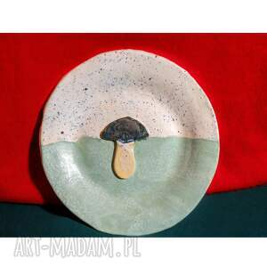 prezenty świąteczne Ceramiczny talerz grzybek - dekoracja